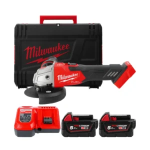 Шліфмашина кутова - болгарка акумуляторна безщіткова MILWAUKEE, M18 FSAG125XB-502X, 1200Вт, діаметр 125мм (зарядний пристрій M12