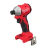 Шуруповерт ударний акумуляторний безщітковий 1/4" HEX MILWAUKEE, M18 BLIDR-0, 190Нм (каркас, кліпса для ременя, картонне пакуван