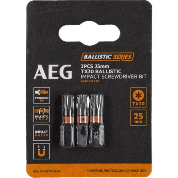 Біта ударна AEG AAK252TX30, TX30, 25мм (3шт)