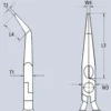 Плоскі круглогубці з ріжучими крайками 25 25 160