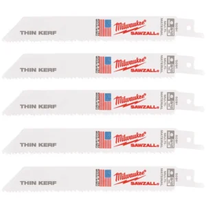 Полотно для шабельних пил THIN KERF MILWAUKEE, 150х3,1/2,1мм, (5шт), (універсальні)