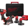 Набір з 2х інструментів акумуляторних безщіткових MILWAUKEE, M12FPP2G2-402X (зарядний пристрій С12, 2 акумулятори М12 В4 4Аг, др
