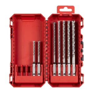 Набір бурів SDS-PLUS MX4 PACKOUT MILWAUKEE, (діаметри 5,5/5/ 5,5/6/8/10 мм) Set 2, (7 шт), пластиковий кейс
