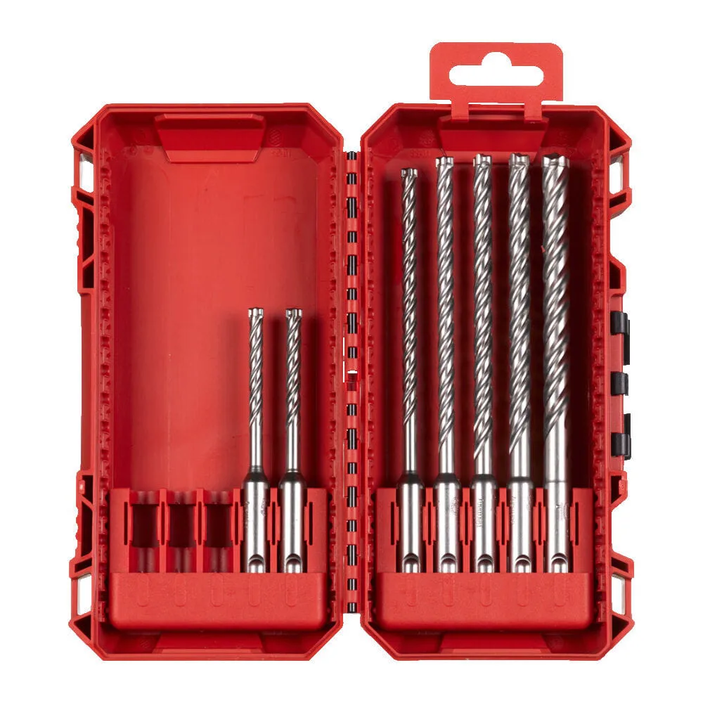 Набір бурів SDS-PLUS MX4 PACKOUT MILWAUKEE, (діаметри 5,5/5/ 5,5/6/8/10 мм) Set 2, (7 шт), пластиковий кейс