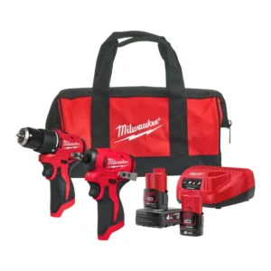 Набір з 2х інструментів акумуляторних безщіткових MILWAUKEE, M12 BLPP2B-422B (зарядний пристрій С12, 1 акумулятор М12 В2 2Аг, 1