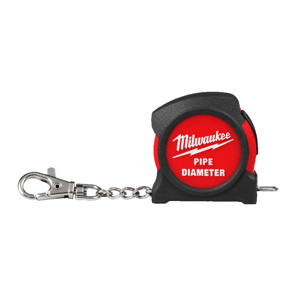 Рулетка-брелок для труб PIPE DIAMETER MILWAUKEE, 1 1/4'' (DN 32) - 6'' (DN150). з магнітом