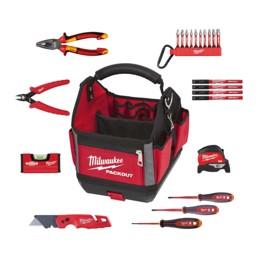 Набір ручного інструмента електрика PACKOUT MILWAUKEE, (23шт) в сумці