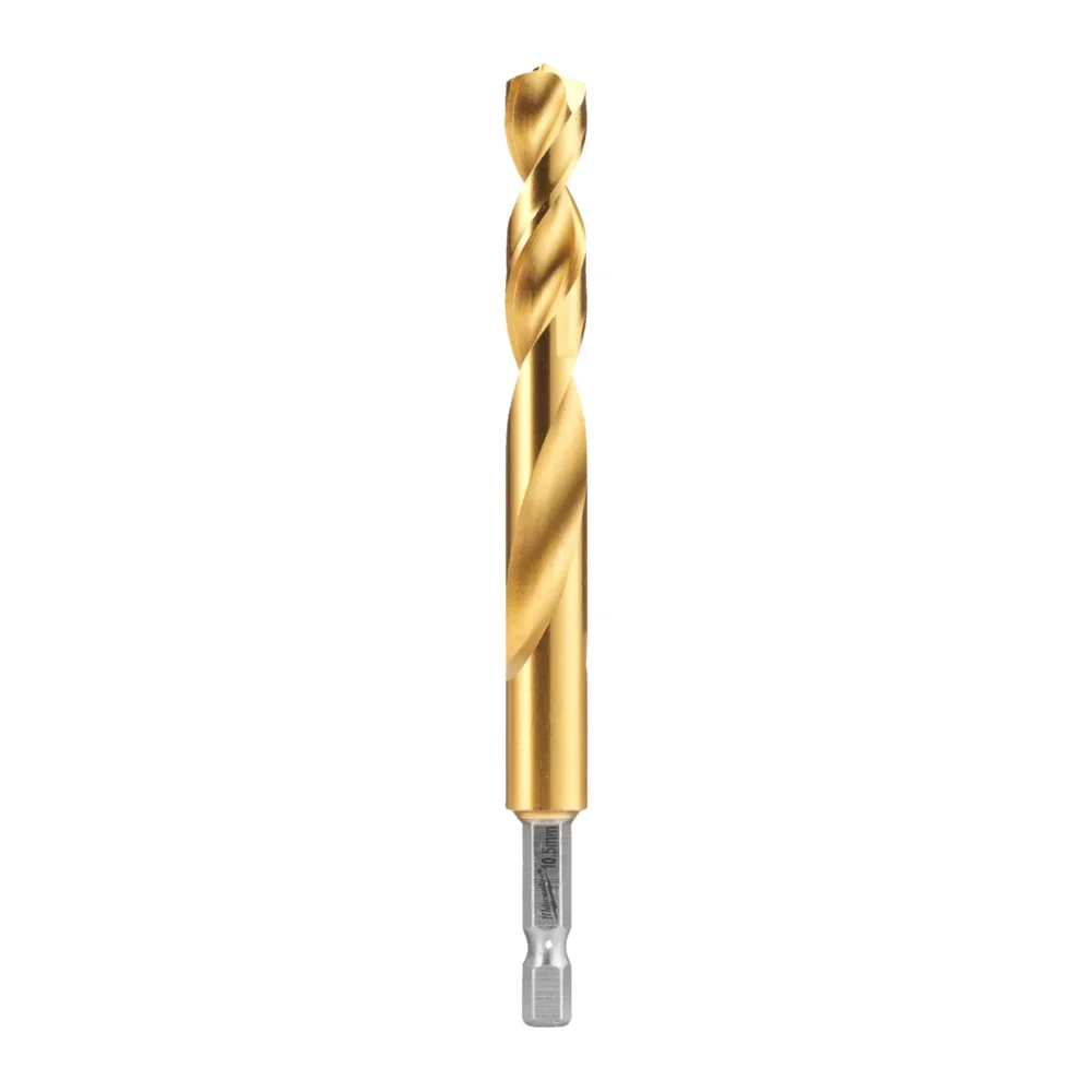 Свердло по металу RedHEX SHOCKWAVE HSS-TiN MILWAUKEE, діаметр 10,5х122х78мм, (5шт), пластикова коробка