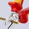 Кусачки бокові (бокорізи), діаметр 4,0мм, 140мм VDE KNIPEX 70 06 140, хромовані