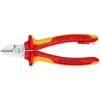 Кусачки бокові (бокорізи), діаметр 4,0мм, 160мм VDE KNIPEX 70 06 160 T, зі страхувальним кріпленням, хромовані