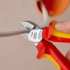 Кусачки бокові (бокорізи), діаметр 4,0мм, 160мм VDE KNIPEX 70 06 160 T BK, зі страхувальним кріпленням, хромовані
