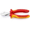 Кусачки бокові (бокорізи) компактні X-Cut, діаметр 12,0мм, 160мм VDE KNIPEX 73 06 160 Т BK, зі страхувальним кріпленням, хромова