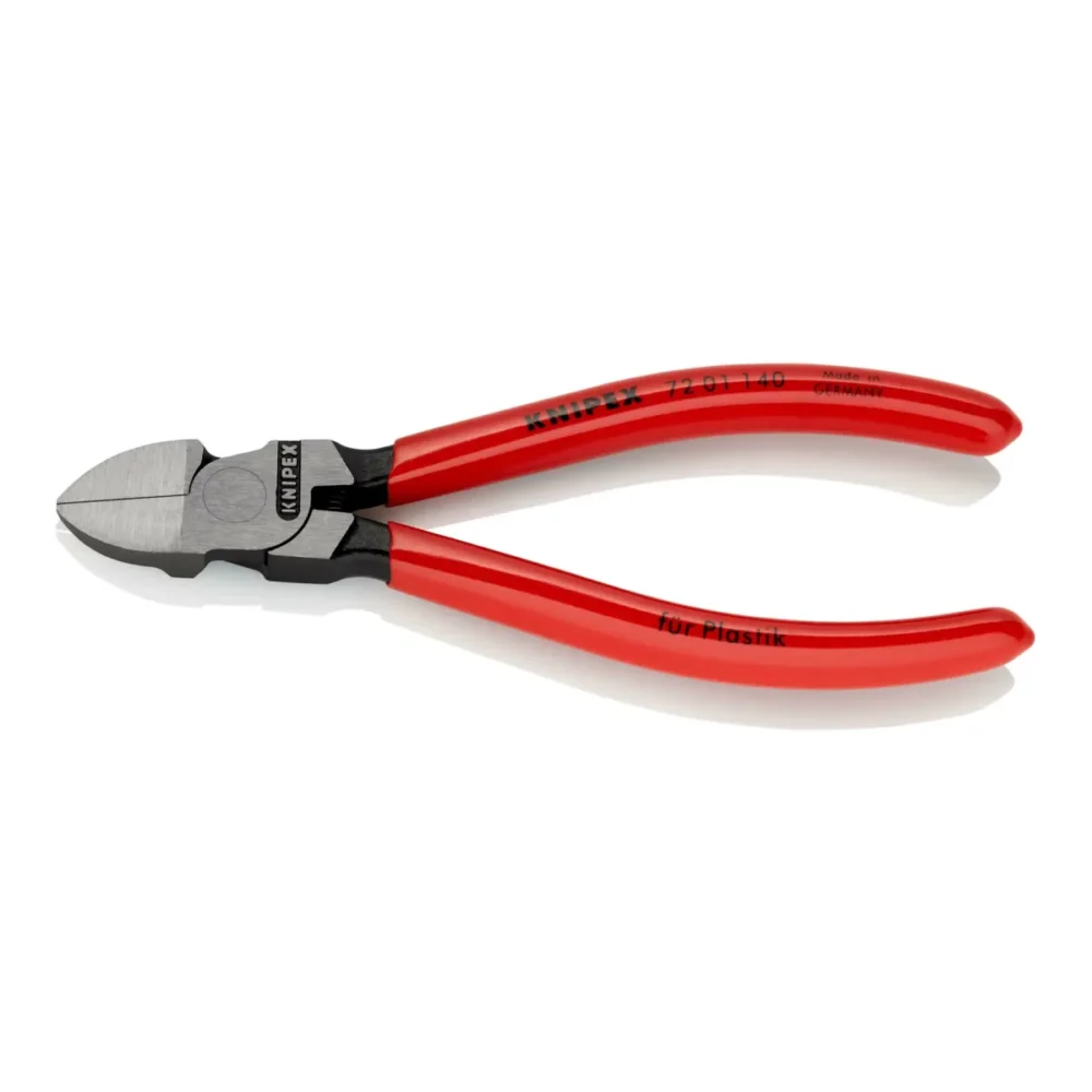 Кусачки бокові (бокорізи) для пластмаси, 140мм KNIPEX 72 01 140, фосфатовані