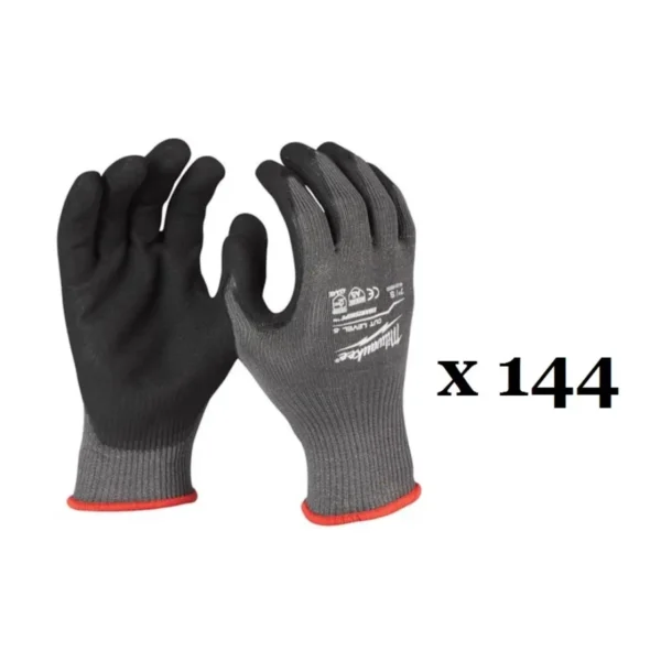 Рукавиці робочі MILWAUKEE, з опором порізам 5/Е рівня, розмір 11/XXL, (144 пари)