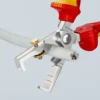 Кліщі для видалення ізоляції, з функцією різання кабелю VDE StriX KNIPEX 13 66 180 T, зі страхувальним кріпленням, хромовані