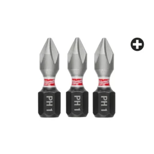 Біта SHOCKWAVE MILWAUKEE, PH1, 25мм, (3шт)