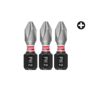 Біта SHOCKWAVE MILWAUKEE, PH2, 25мм, (3шт)