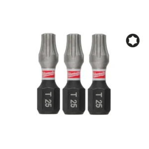 Біта SHOCKWAVE MILWAUKEE, TX25, 25мм, (3шт)