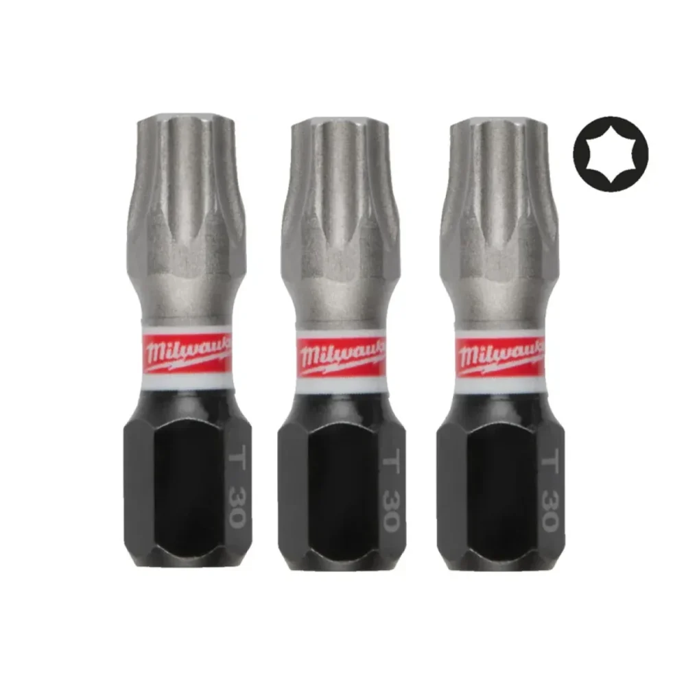 Біта SHOCKWAVE MILWAUKEE, TX30, 25мм, (3шт)
