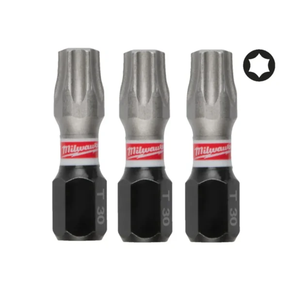 Біта SHOCKWAVE MILWAUKEE, TX30, 25мм, (3шт)