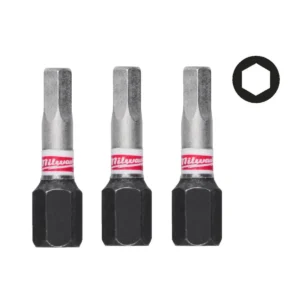 Біта SHOCKWAVE MILWAUKEE, Hex4, 25мм, (3шт)