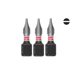 Біта SHOCKWAVE MILWAUKEE, SL1,2x6,5, 25мм, (3шт)