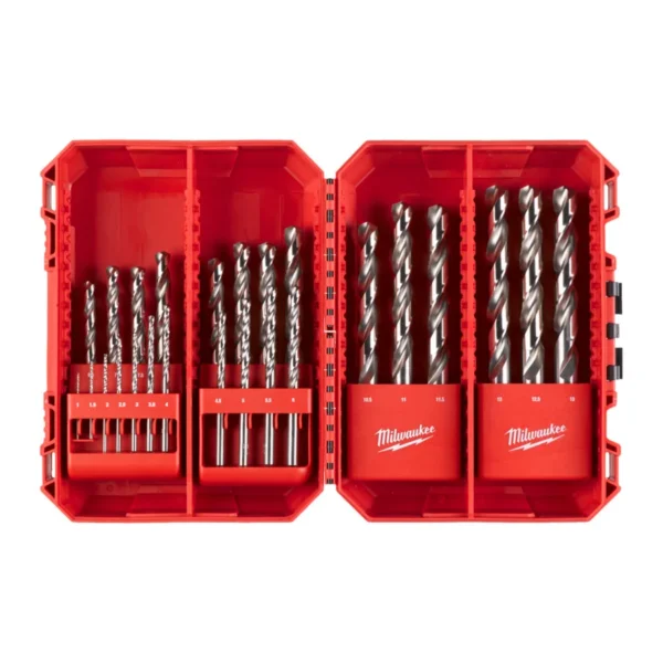 Набір свердел по металу THUNDERWEB HSS-G MILWAUKEE Set CB, DIN-338, (діаметр 1/1.5/2/2.5/3/3.5/4/4.5/5/5.5/6/6.5/7/7.5/8/8.5/9/9