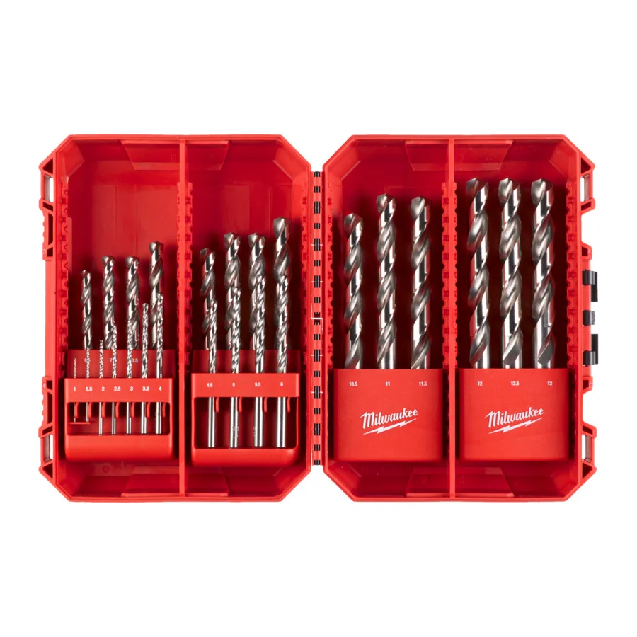Набір свердел по металу THUNDERWEB HSS-G MILWAUKEE Set CB, DIN-338, (діаметр 1/1.5/2/2.5/3/3.5/4/4.5/5/5.5/6/6.5/7/7.5/8/8.5/9/9
