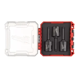 Набір алмазних коронок Diamond Max PACKOUT MILWAUKEE М14, діаметр 6мм (3шт) (сухе свердління) пластиковий кейс