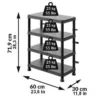 Система стелажів QBRICK SYSTEM REGULAR Low 60/30см, 4 полиці, 100 кг (5901238263289)