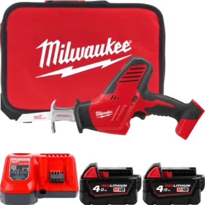 Пила шабельна акумуляторна MILWAUKEE, C18 HZ-402В (зарядний пристрій М12-18 С, 2 акумулятори М18 В4 4Аг, сумка)