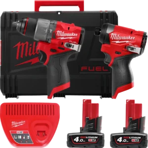 Набір інструментів M12 FPP2A2-402X FUEL POWER PACK IN2 (Дриль-шуруповерт M12 FPD2, Гвинтокрут 1/4" HEX M12 FID2, заряд.пристрій,