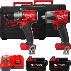 Набір акумуляторних інтрументів Milwaukee M18FPP2F3-502X (ударний дриль M18 FPD3, M18 FMTIW2F12 бездротовий ударний гайковерт 1/