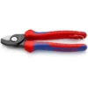 Ножиці для різання кабелів, Ø15мм/50мм², 165 мм KNIPEX 95 12 165 T, зі страхувальним кріпленням, фосфатовані