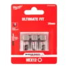 Біта SHOCKWAVE MILWAUKEE, Hex12, 25мм, (3шт)