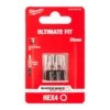 Біта SHOCKWAVE MILWAUKEE, Hex4, 25мм, (3шт)