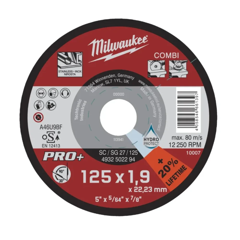 Диск універсальний (різання/зачистка по металу) MILWAUKEE, SC/SG 27/125x1.9мм
