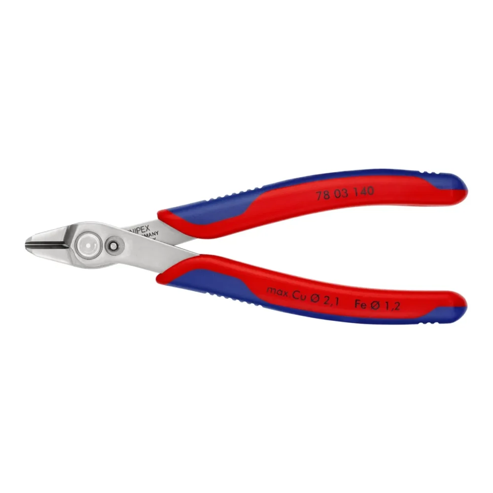 Кусачки Electronic Super Knips XL, діаметр 2,1мм, 140мм KNIPEX 78 03 140 SB (в блістері)