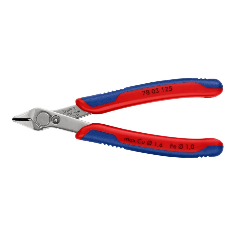 Кусачки Electronic Super Knips, діаметр 1,6мм, 125мм KNIPEX 78 03 125 SB (в блістері)