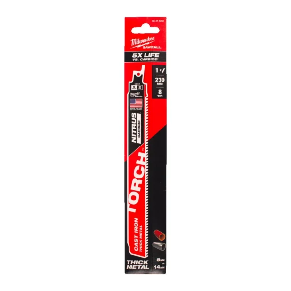 Полотно для шабельних пил TORCH CARBIDE NITRUS MILWAUKEE, 230х3,1мм, (метал)
