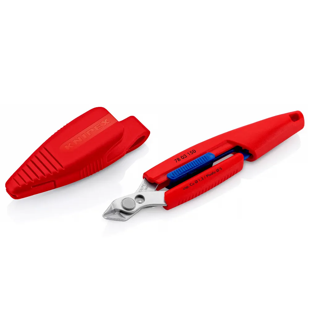 Кусачки прецизійні KNIPEX Slim Knips у пластиковому поясному чохлі